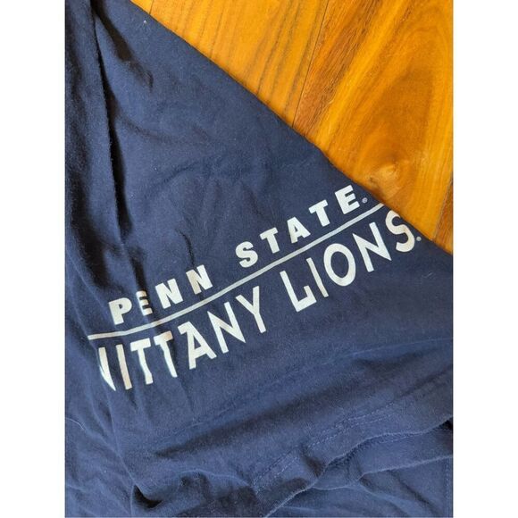 Size XL - vintage Y2K, Penn‎ State University wraparound logo T-shirt blue men - Picture 5 of 9